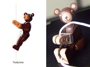 新品/ドイツ製☆kletterfigur☆木製クライミングフィギュアTeddy Bear　ピーターウルブリヒト雑貨テディベア北欧おもちゃ知育玩具クマ熊