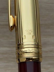 美品 モンブラン ソリテール ドゥエ Solitaire Doue スターリングシルバー 925 銀無垢 ボルドー色ｘゴールド 1642 ボールペン 新品リフィル