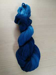 藍染め糸　コットンカード糸20/4　グラデーション　70ｇ　織り糸編み糸刺し子糸