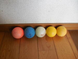 パークゴルフボール(中古)グラウンドゴルフ練習用として　５個　中古美品　0