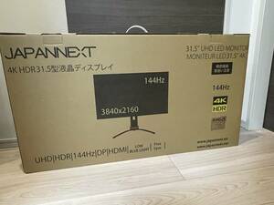 JAPANNEXT HDMI 2.1対応 31.5型 144Hz対応４Kゲーミングモニター JN-315IPS144UHDR　使用頻度少