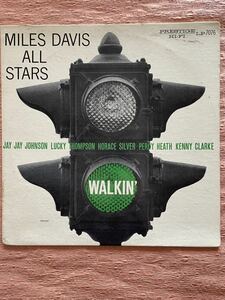【貴重 オリジナル 名盤！】MONO 綺麗な盤です『 WALKIN 』Miles Davis /PRLP 7076 / NJ カタミゾ 手書きRVG USA Prestige