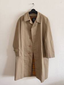 H002 Burberry バーバリー イギリス製 英国製 バルマカーンコート トレンチコート ベージュ Lサイズ