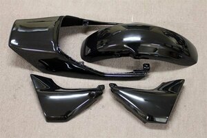 即納 ZRX400 ZRXⅡ 新品カウル4点セット ブラック 黒 テールカウル フロントフェンダー サイドカバー KAWASAKI カワサキZR400E