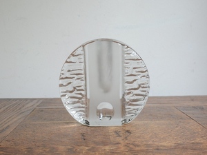 アンティーク花器 オブジェ ヴィンテージ デザイン ガラス器 フラワーベース 花瓶 一輪挿し(H8.5cm)