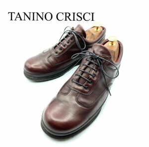【イタリア高級革靴】TANINO CRISCI タニノクリスチー　レザースニーカー　バーガンディ
