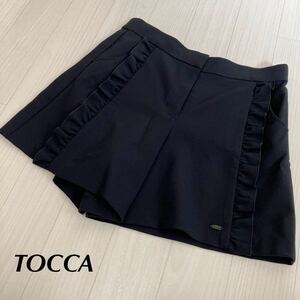 TOCCA ショートパンツ　キッズ　サイズ160 女の子　黒　フリル 美品