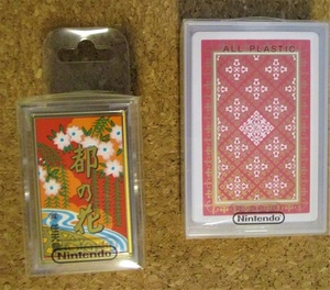 新品未開封未使用　任天堂　Nintendo ニンテンドー 花札（都の花）(赤) ＆ プラスチック　トランプ ナップ 622 (赤)　2個セット