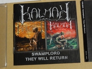 2CD KALMAH/SWAMPLORD/THEY WILL RETURN 送料無料 カルマ 2枚組 輸入盤 ファースト セカンド リマスター デスメタル