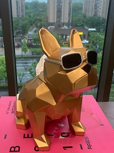 ティッシュケース 犬 フレンチブルドッグ ボックス モダン 北欧 おしゃれ人気かわいい おすすめ インテリア 装飾品 置物 ゴールド ブラック