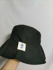 レディース　UVカット　吸汗速乾　洗える　帽子　ブラック　S/M〜56cm