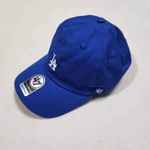 新品　キャップ　47 clean up　MLB　帽子　ロサンゼルス・ドジャース　small logo　ブルー　Free Size