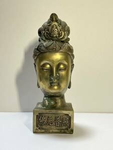 菩薩像　金属製　仏像　彫刻　置物　白銅製　アンティーク