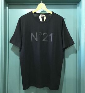  N°21 ヌメロヴェントゥーノ ワイドシルエット Tシャツ 40 ブラック NO21 ヌメロ ロゴ F0616314