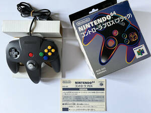 Nintendo 64 コントローラーブロス ブラック 箱説あり　ニンテンドー 黒 Controller Bros.