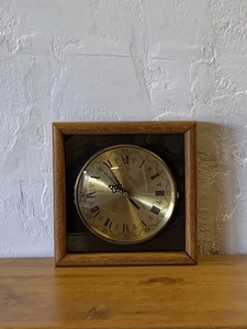 時計/アンティークウォールクロック/ウッドフレーム/ヴィンテージ壁掛け時計/ドイツ製 50s60s70s 