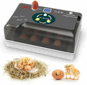 [新品/送料無料] インキュベーター 自動孵卵器 孵化器 自動転卵 12個入卵 検卵ライト付き 自動温度制 湿度保持 日本語説明書