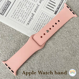 アップルウォッチ シリコンバンド ラバーベルト カラー/ピンク Apple Watch 7 SE 6 5 4 3 2 1 38/40/41 42/44/45 SM