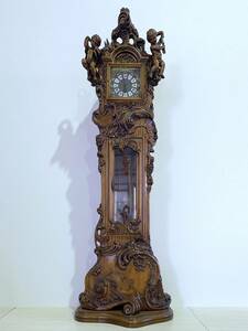 イタリア製　LE ORE　ホールクロック　天使　エンジェル　豪華装飾　重錘式　振り子時計　柱時計　ディスプレイ　インテリア