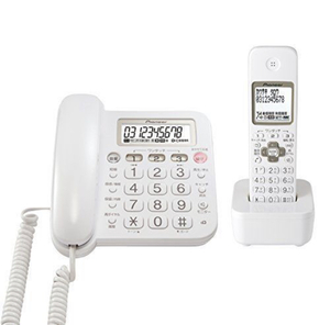 未使用　パイオニア TF-SA15S デジタルコードレス電話機 子機1台付き/迷惑電話対策 ホワイト TF-SA15S-W