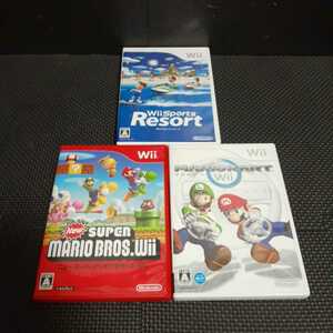 【１～４人用】Wiiソフト☆ニュースーパーマリオブラザーズ☆マリオカート☆スポーツリゾート☆