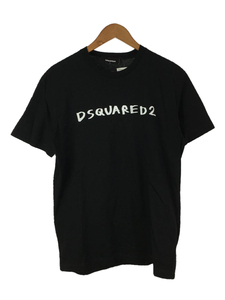 DSQUARED2◆Tシャツ/L/コットン/BLK