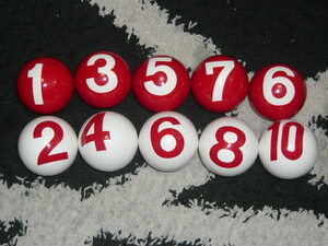 ★ゲートボール専用の公式球ばら売り1個単位 1番、２番、８番は売れました★