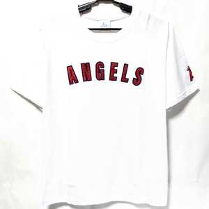 特価/未使用【サイズ=L】MLB/ANGELS/エンゼルス/メンズ/半袖/Tシャツ/胸囲=96～104cm/white×red