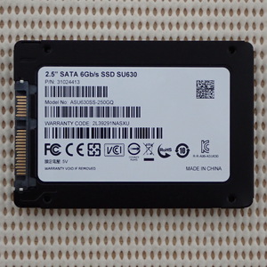 250GB SSD 使用0時間 （ADATA SU630 / SATA 2.5インチ 7mm）