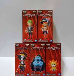 ONE PIECE FILM RED WCF vol.2 全5種セット 即決 ワンピース 劇場版 フィルム レッド ワールドコレクタブルフィギュア ワーコレ 未開封