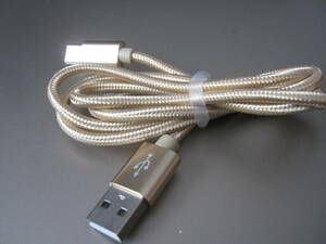 USB-C Type-Cケーブル 1ｍ USB Type-C to USB A USBケーブル 充電ケーブル typeCタイプ Cケーブル ゴールド スマホ 充電 アンドロイド