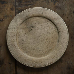 18世紀 スウェーデン 木皿 / アンティーク 1700年代 木製 リムプレート パン皿 チーズボード 北欧民藝 古民芸 フォークアート オブジェ e