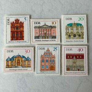 ★かわいい切手 美しい切手★ ドイツ 建物 1969年 (未使用)