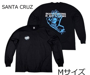 即決　新品　送料無料　サンタクルーズ　長袖Tシャツ　ロンT　黒　Mサイズ　SANTA CRUZ　サーフィン　アウトドア　ロック　バイク