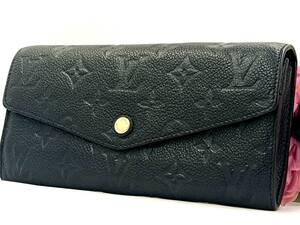 【正規品】■美品■1円■LOUIS VUITTON ルイヴィトン モノグラム・アンプラント 長財布 ノワール コインケース付き 2つ折り