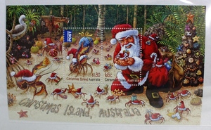 海外切手　クリスマス島,オーストラリア　サンタクロース切手　クリスマス切手　