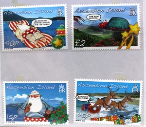海外切手　アセンション島　サンタクロース切手　クリスマス切手　２００８年　　F.2