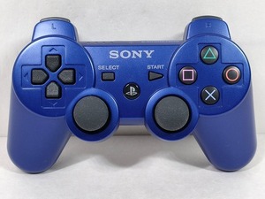 【送料無料】SONY PS3 純正コントローラー DUAL SHOCK3 メタリックブルー　SIXAXIS CECHZC2J デュアルショック３