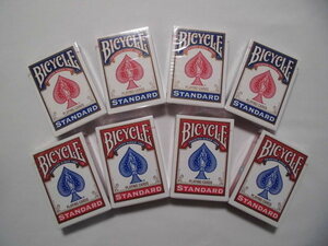 ▲　BICYCLE(バイシクル)カード　●　トランプ　●　赤青　●　各4個　●　合計8個　●　バイスクル　●　ゆうパケット210円