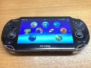 [1円スタート]動作確認済み PS Vita PlayStation Vita 3G/Wi-Fiモデル クリスタル・ブラック 限定版 PCH-1100 AB01 本体のみ 