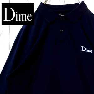 《Dime(ダイム)》classic ロゴ刺繍　長袖ポロシャツ