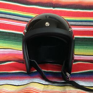 国内 送料込 ブラック ジェットヘルメット 500TX　ビンテージ ハーレー チョッパー ボバー極小帽体 スモールジェット 500-TX BELL 
