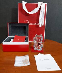 Baccarat バカラ まねき猫 レッドオクトゴン 招き猫 美品