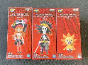 ONE PIECE FILM RED ワールドコレクタブルフィギュアvol.2 ワンピース 3種セット 送料無料 国内正規品 WCF ワーコレ フィルム レッド