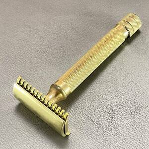 vintage gillette Safety Razor open comb brass ジレット オープンコーム 真鍮 ヴィンテージ 両刃カミソリ 