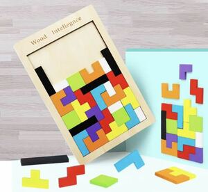 木製ブロックパズル テトリス パズル 3歳 知育パズル 教育玩具 子供 おもちゃ 40ピース
