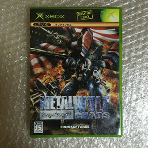 XBOX メタルウルフカオス【起動確認 箱説あり】【XBOX METAL WOLF CHAOS】【Microsoft/フロム/FROM SOFTWARE】【中古】