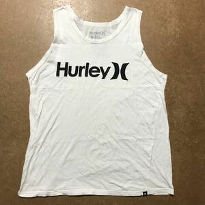 Hurley ロゴタンクトップ ロゴ ホワイト ブラック ハーレー 黒タブ メンズ