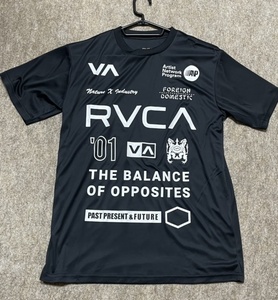 新品タグ付き RVCA スポーツTシャツ ブラック メンズSサイズ大きめ