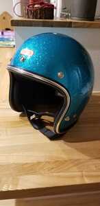 TT&CO.　ジェットヘルメット　ブルーラメ　